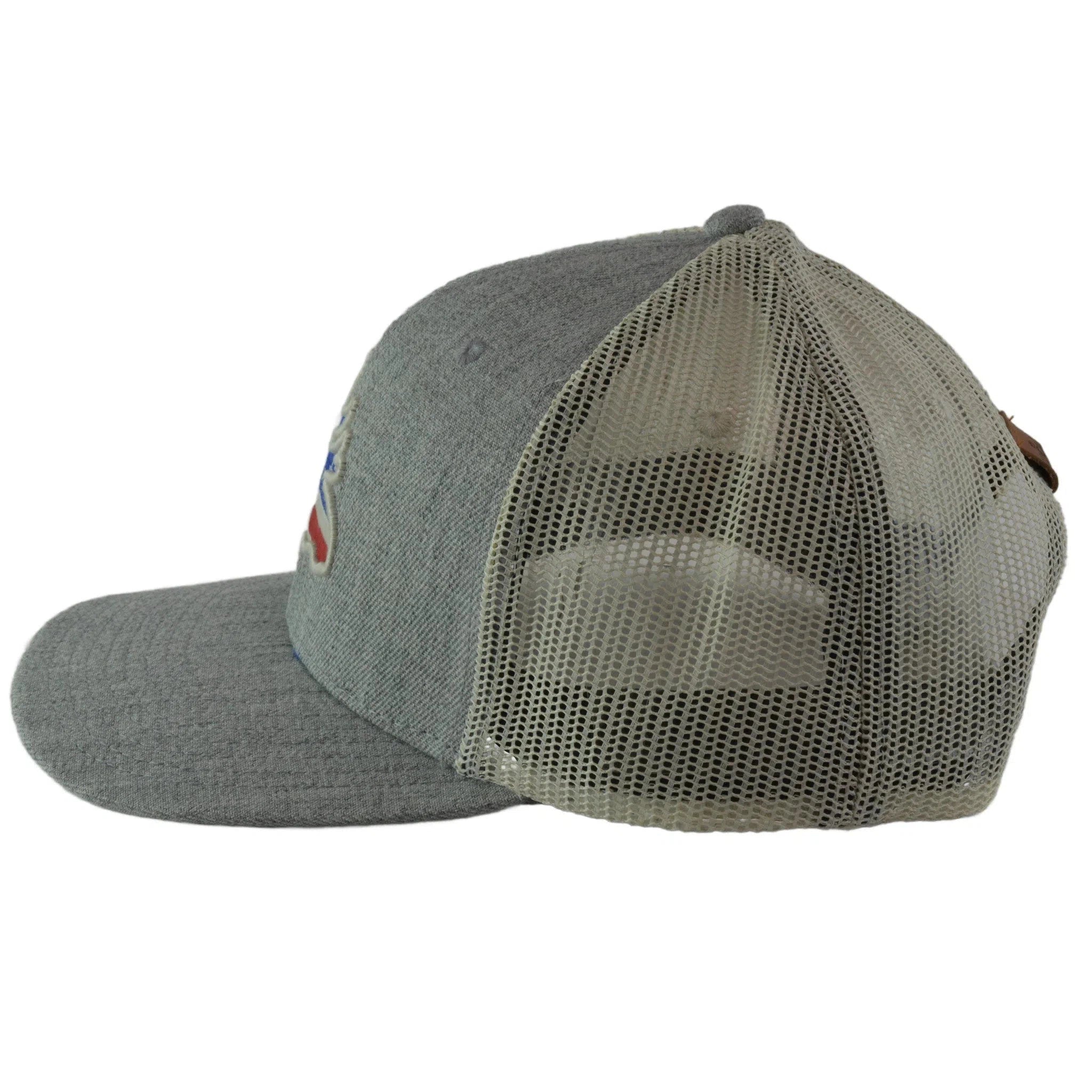 Local Crowns Animal Views Moose Light Gray & Cream Snapback Cap Trucker Hat