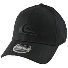 Quiksilver Mountain & Wave Black Logo Flex FIt Black Hat