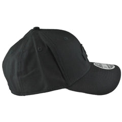 Quiksilver Mountain & Wave Black Logo Flex FIt Black Hat