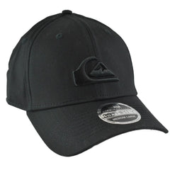 Quiksilver Mountain & Wave Black Logo Flex FIt Black Hat