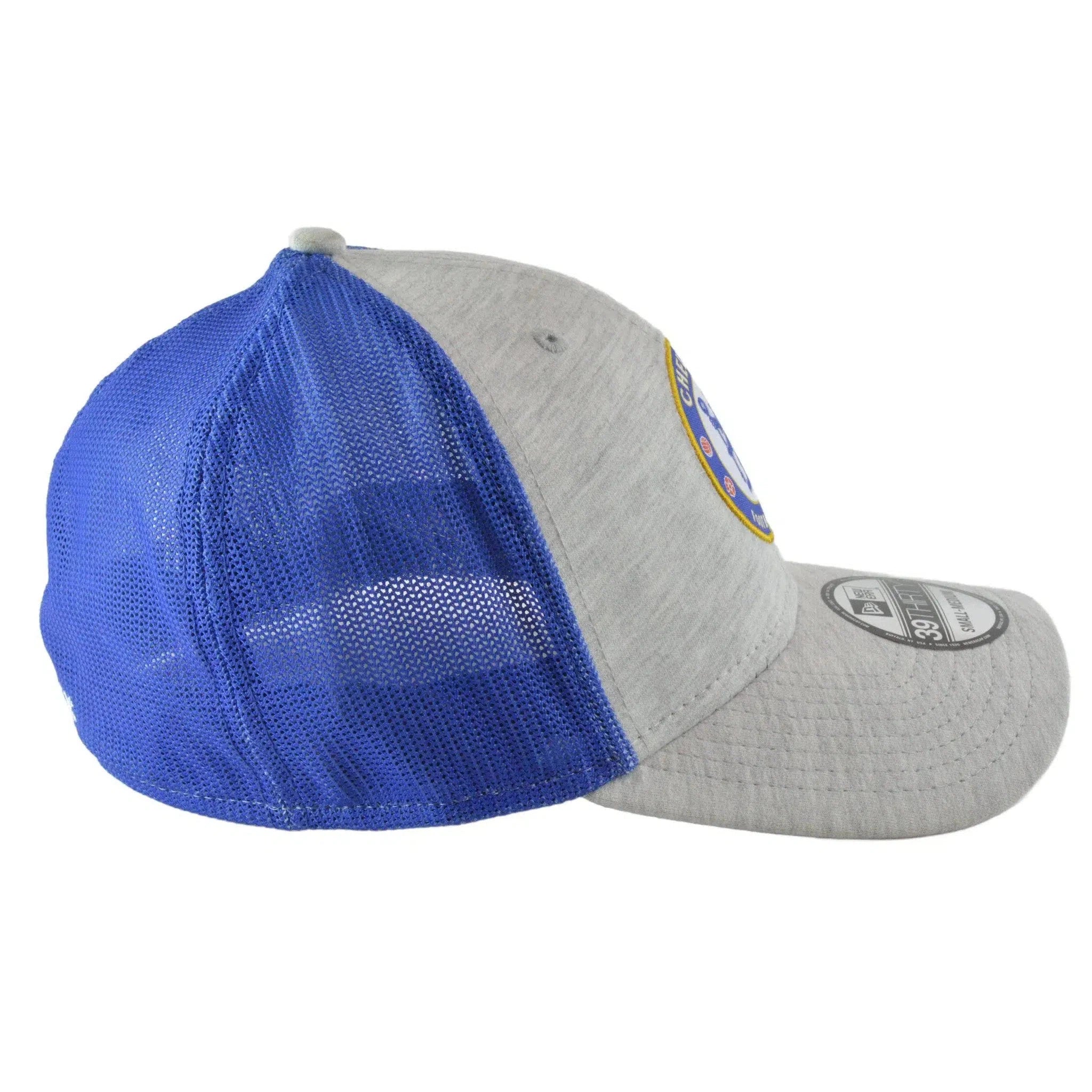 Chelsea FC New Era Blue & Gray 39THIRTY Mesh Back Flex Fit Soccer Hat