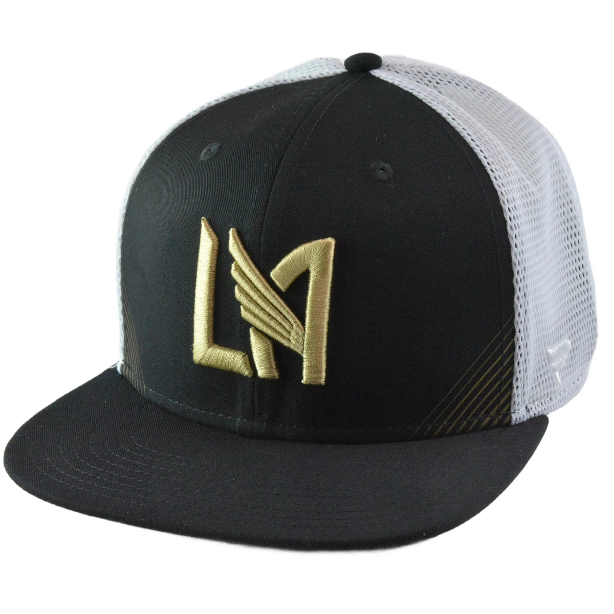 LAFC MLS Soccer FC Core LAFC Black & White Mesh Back Snapback Hat