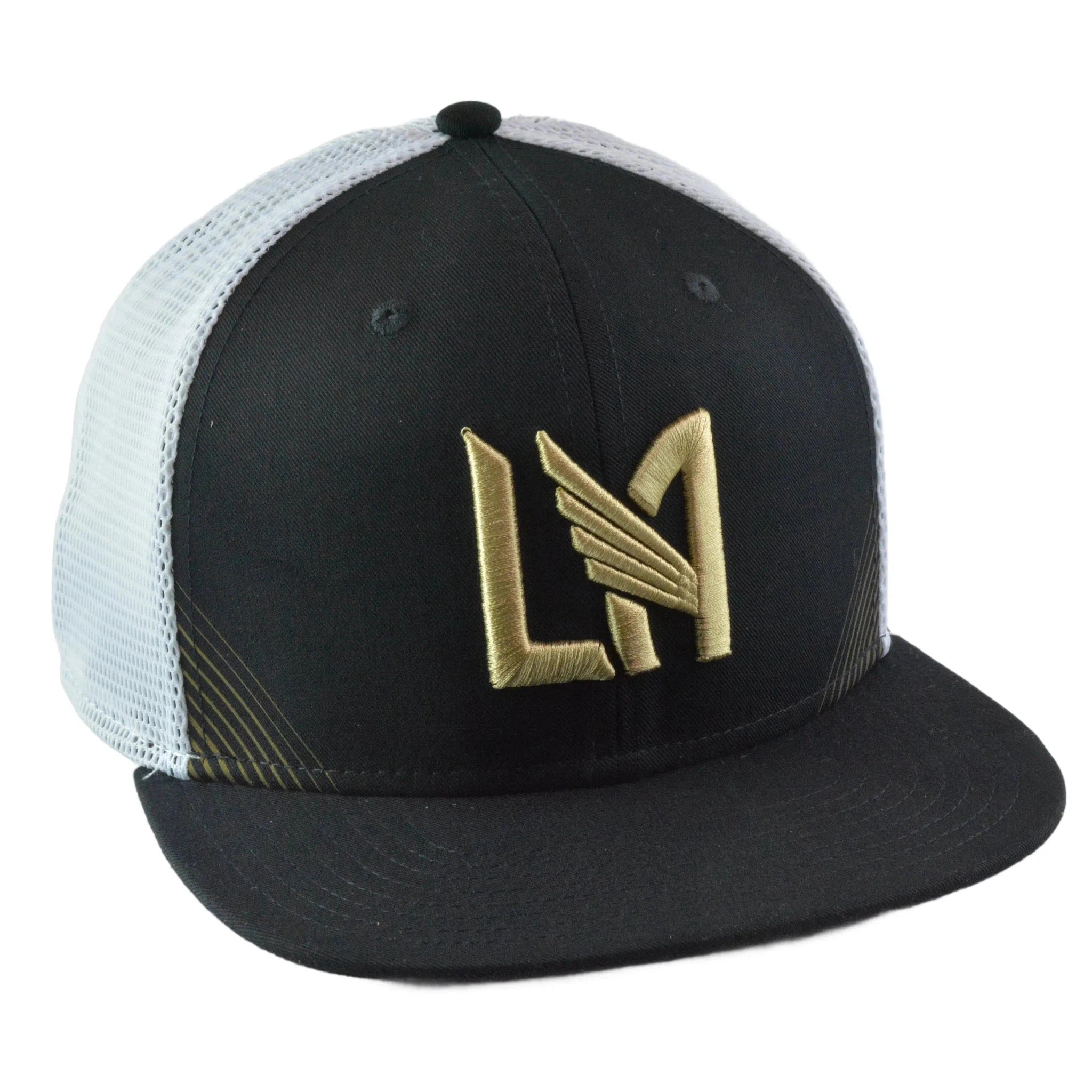 LAFC MLS Soccer FC Core LAFC Black & White Mesh Back Snapback Hat