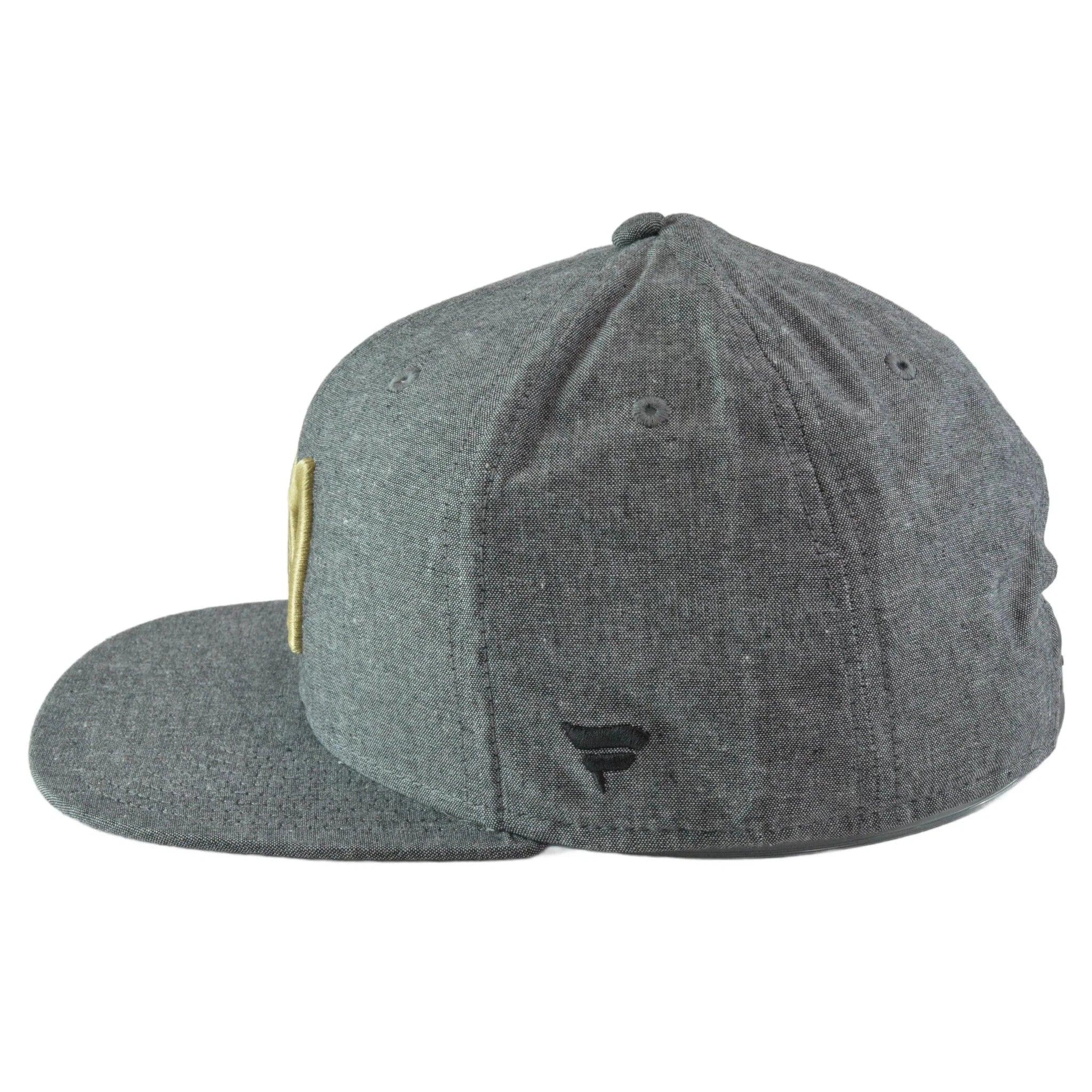 LAFC MLS Soccer Gray Chambray LAFC Flat Bill Snapback Hat by Fanatics