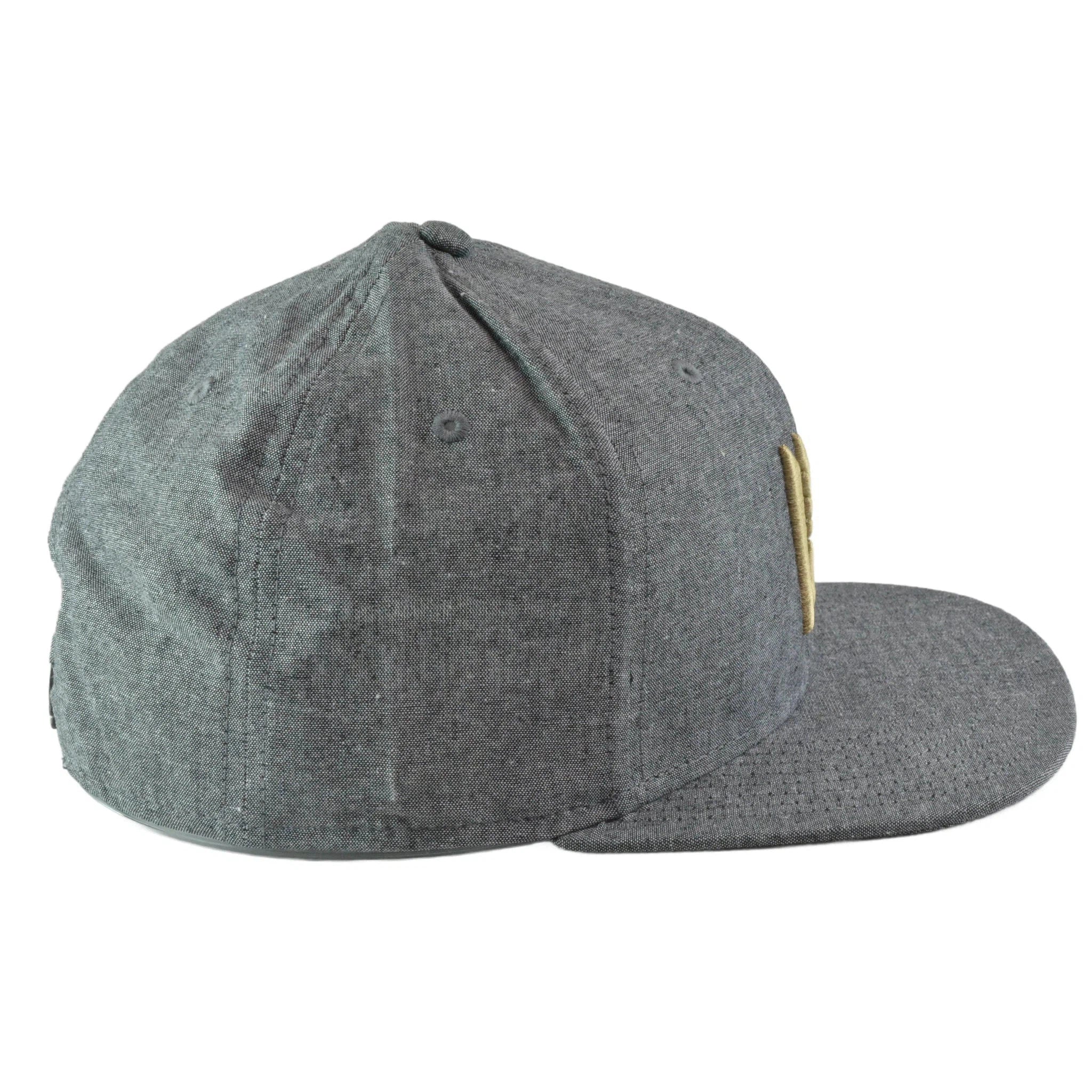 LAFC MLS Soccer Gray Chambray LAFC Flat Bill Snapback Hat by Fanatics