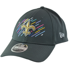 New Orleans Saints New Era 9FORTY BCA Crucial Catch Intercept Cancer Gray NFL Hat