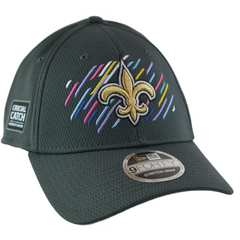 New Orleans Saints New Era 9FORTY BCA Crucial Catch Intercept Cancer Gray NFL Hat