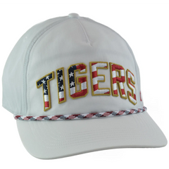 Detroit Tigers '47 Stars & Stripes Flag Flutter Hitch Adjustable Lightweight MLB Captains Hat