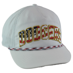 Los Angeles Dodgers '47 Stars & Stripes Flag Flutter Hitch Adjustable Lightweight MLB Captains Hat