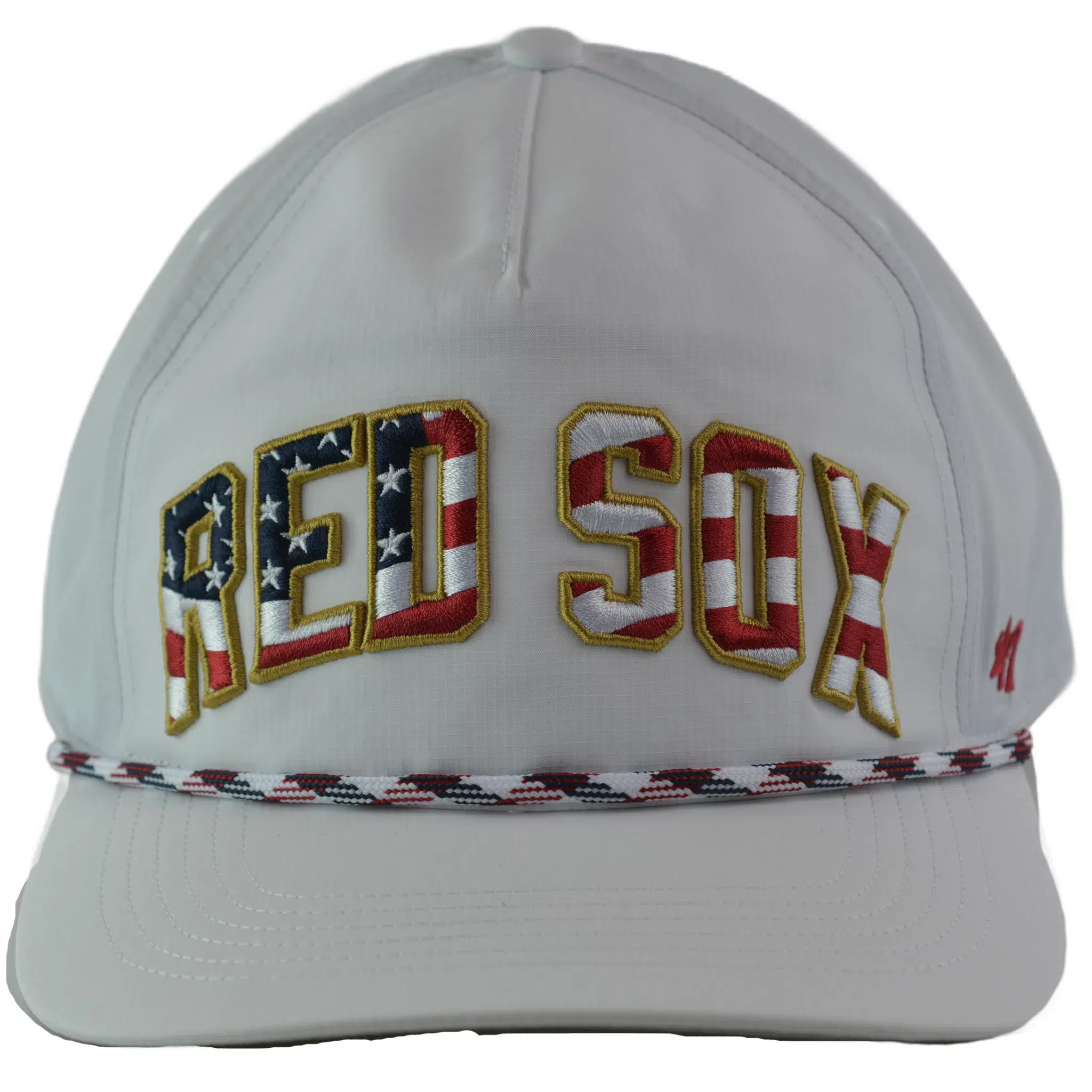 Boston Red Sox '47 Stars & Stripes Flag Flutter Hitch Adjustable Lightweight MLB Captains Hat