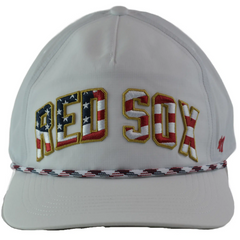 Boston Red Sox '47 Stars & Stripes Flag Flutter Hitch Adjustable Lightweight MLB Captains Hat