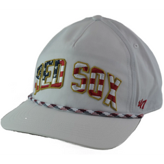 Boston Red Sox '47 Stars & Stripes Flag Flutter Hitch Adjustable Lightweight MLB Captains Hat