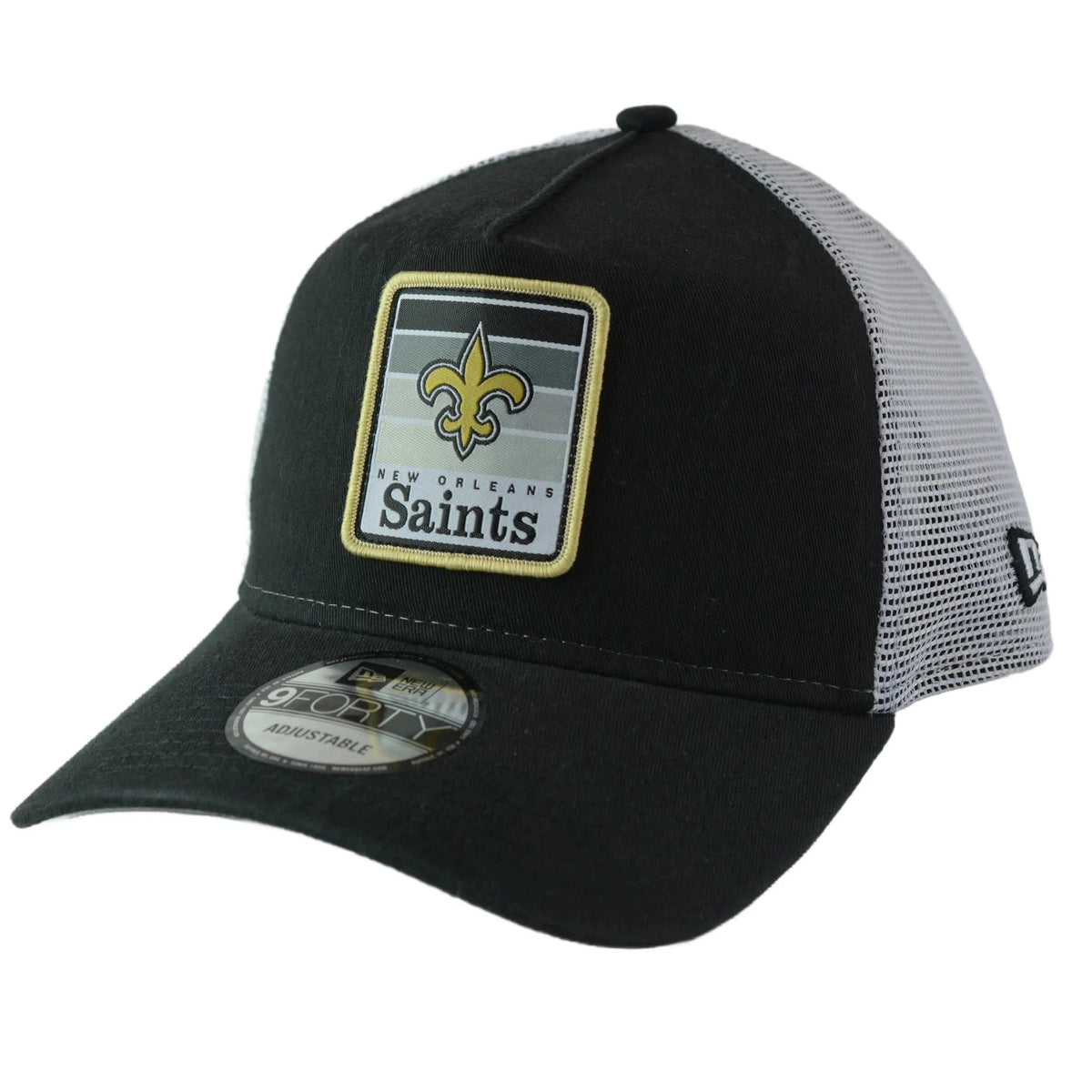 New Orleans Saints New Era 9FORTY NFL Gradient 2 Tone Black & White Trucker Hat