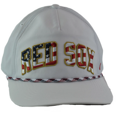 Boston Red Sox '47 Stars & Stripes Flag Flutter Hitch Adjustable Lightweight MLB Captains Hat