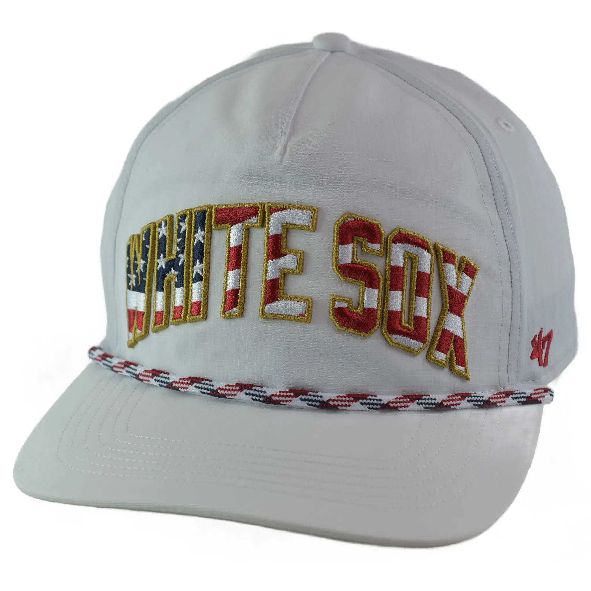 Chicago White Sox '47 Stars & Stripes Flag Flutter Hitch Adjustable Lightweight MLB Captains Hat