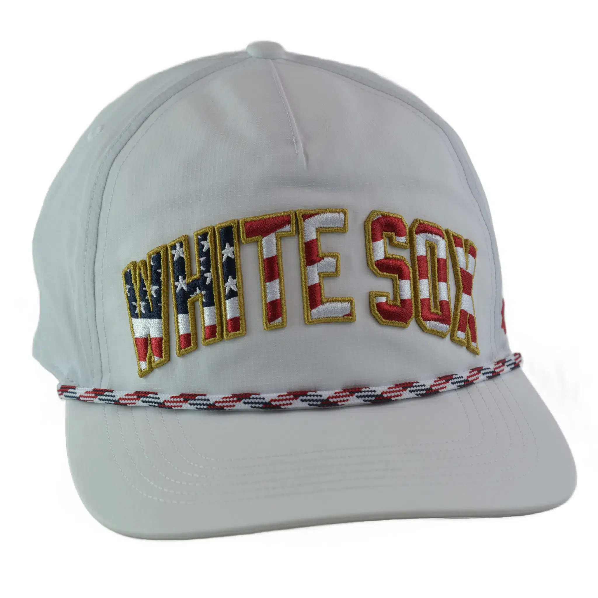 Chicago White Sox '47 Stars & Stripes Flag Flutter Hitch Adjustable Lightweight MLB Captains Hat