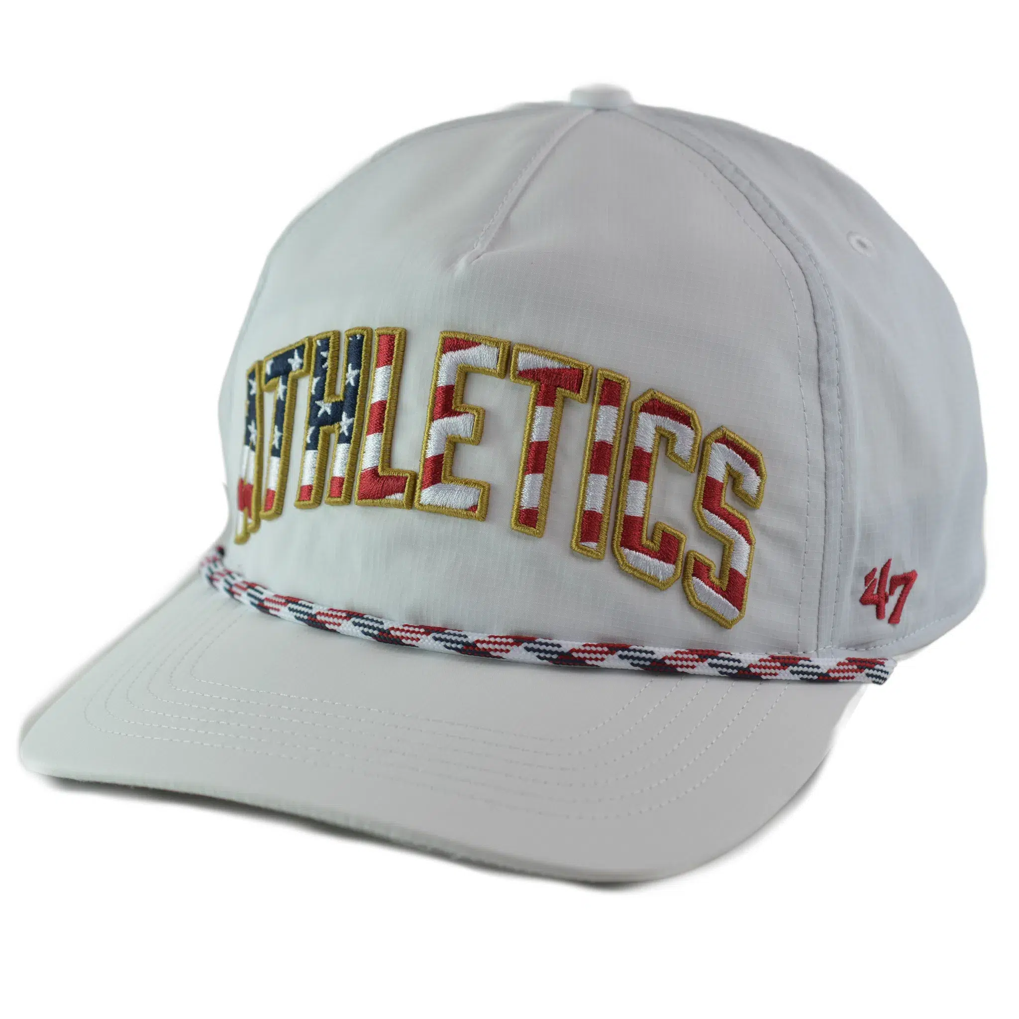 Oakland Athletics '47 Stars & Stripes Flag Flutter Hitch Adjustable Lightweight MLB Captains Hat