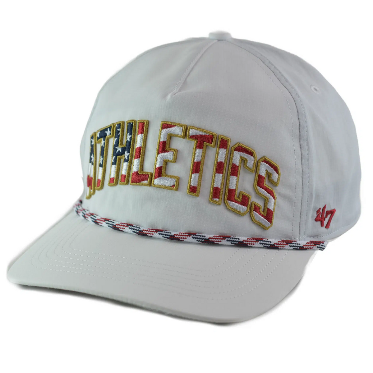 Oakland Athletics '47 Stars & Stripes Flag Flutter Hitch Adjustable Lightweight MLB Captains Hat