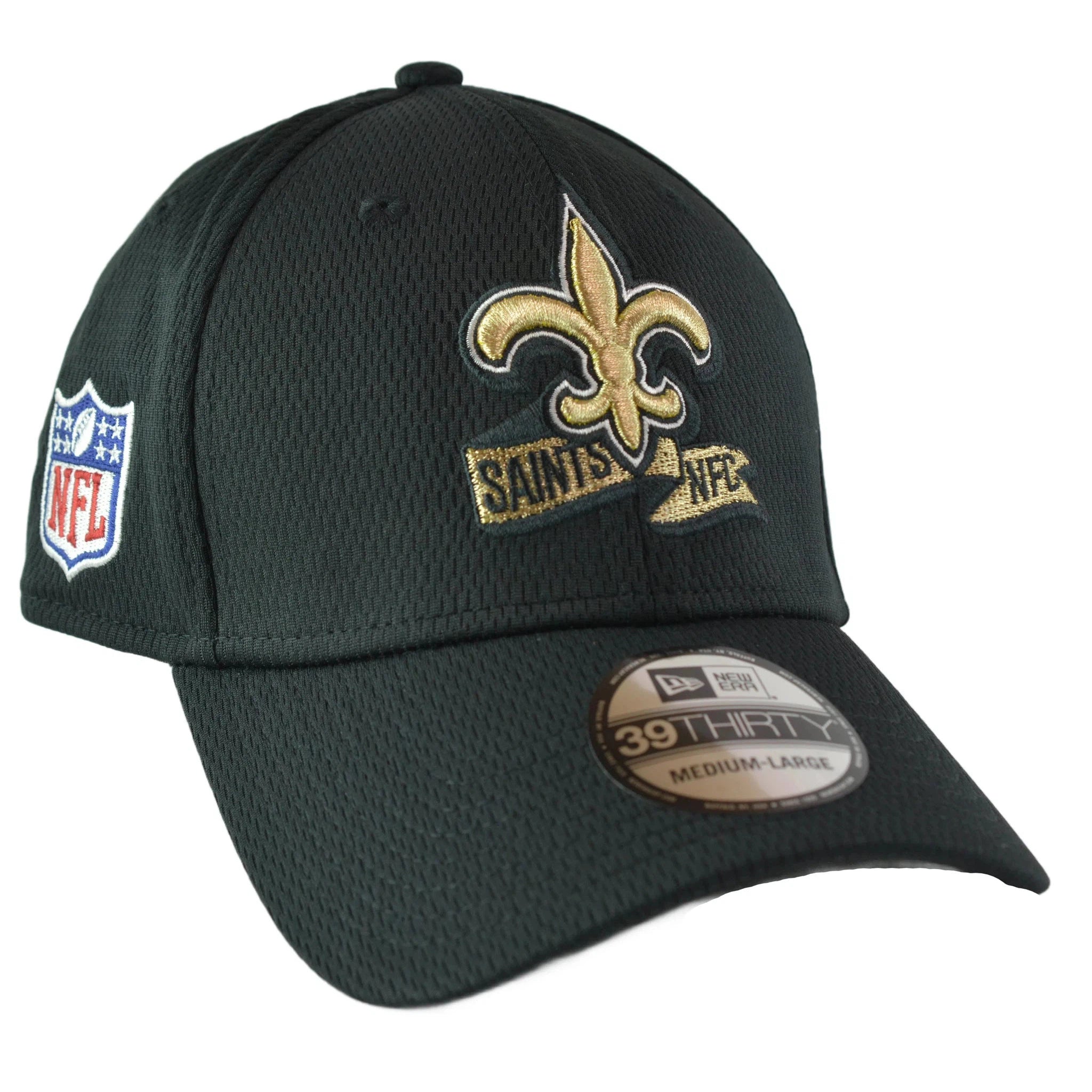 New Orleans Saints New Era 39THIRTY NFL Sideline Coaches Flex Fit Black Football Hat