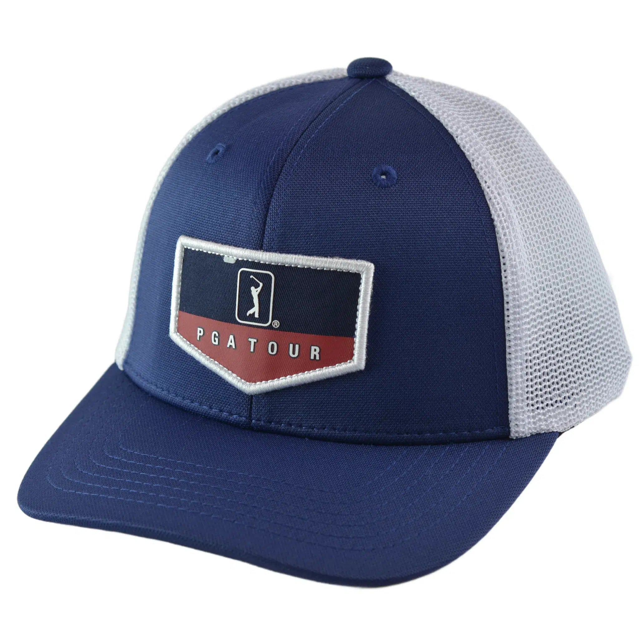 PGA Tour Pro Series Lightweight Navy Blue & White Adjustable Golf Hat