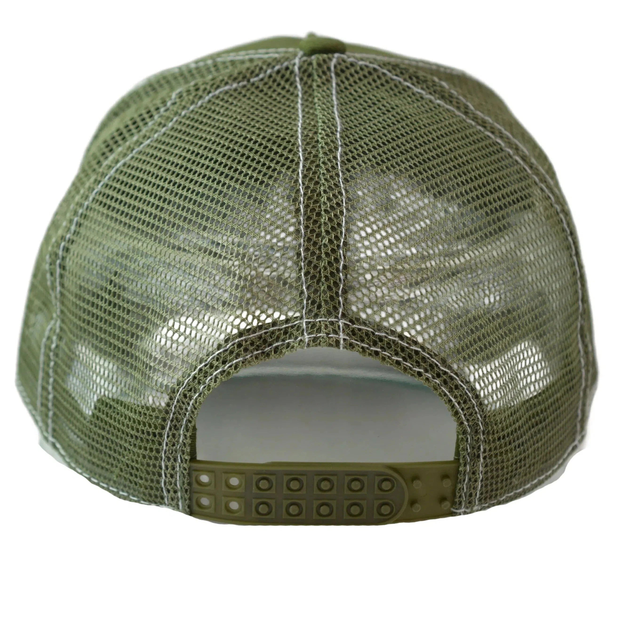 RAWGEAR Gym Gear Lion Logo OD Green Contrast Stitch Trucker Cap Snapback Hat