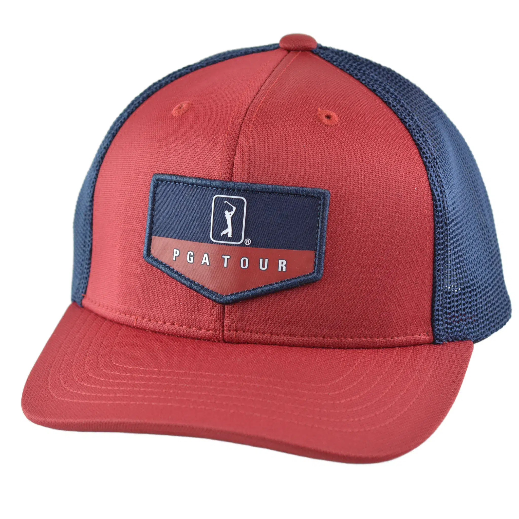 PGA Tour Pro Series Lightweight Red & Navy Blue Adjustable Golf Hat