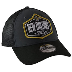 New Orleans Saints New Era 9FORTY NFL Draft 2 Tone Gray & Black Trucker Hat