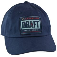 Seattle Kraken Expansion Team Unstructured Men's NHL Blue Adjustable Hat by Fanatics Position 3