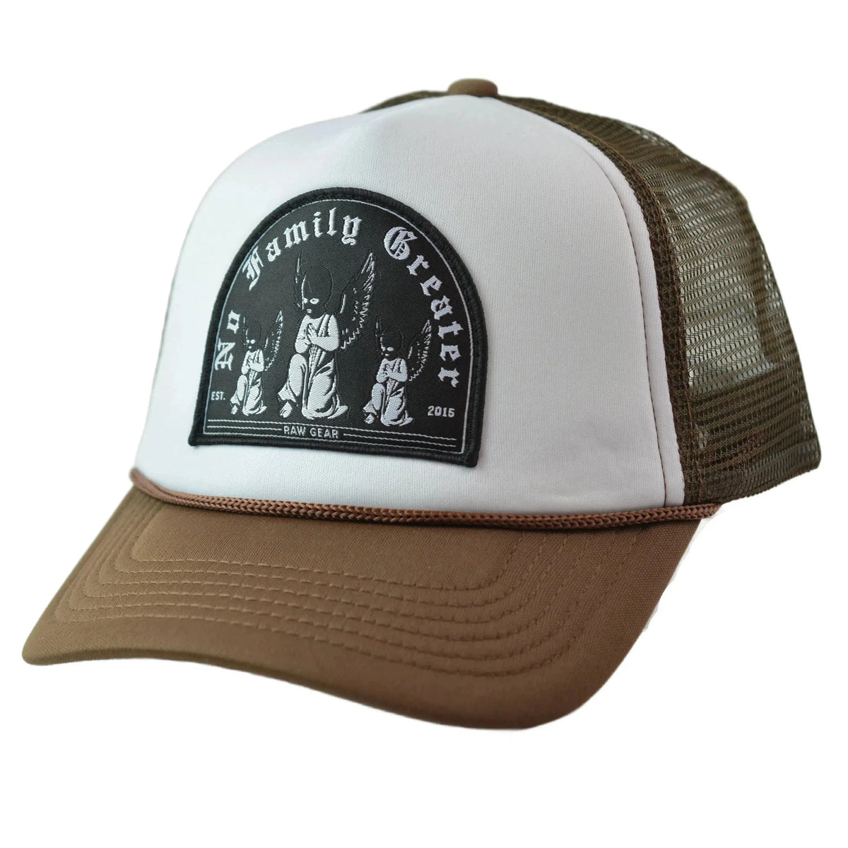 RAWGEAR By Any Means Brown & White Two-Tone Classic Snapback Trucker Hat