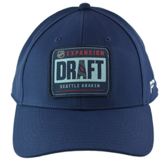 Seattle Kraken Expansion Team Structured Men's NHL Blue Adjustable Hat by Fanatics Position 2