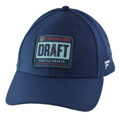 Seattle Kraken Expansion Team Structured Men's NHL Blue Adjustable Hat by Fanatics Position 1