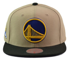 Golden State Warriors Dress Code Khaki Mitchell & Ness NBA Snapback Hat