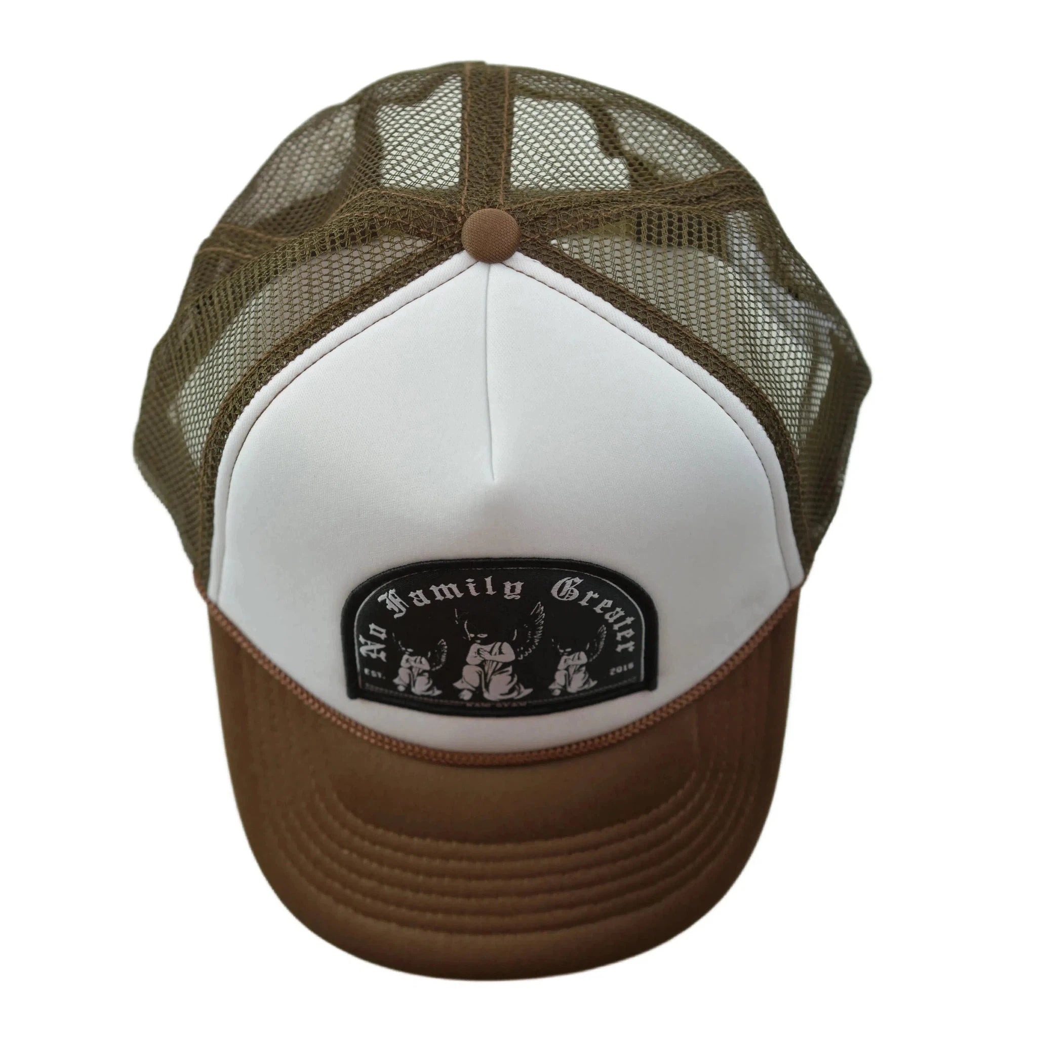 RAWGEAR By Any Means Brown & White Two-Tone Classic Snapback Trucker Hat