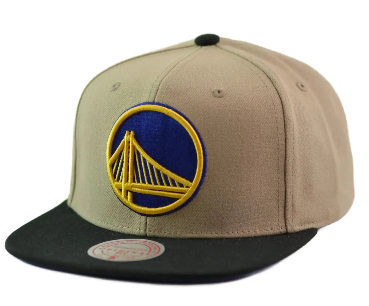 Golden State Warriors Dress Code Khaki Mitchell & Ness NBA Snapback Hat