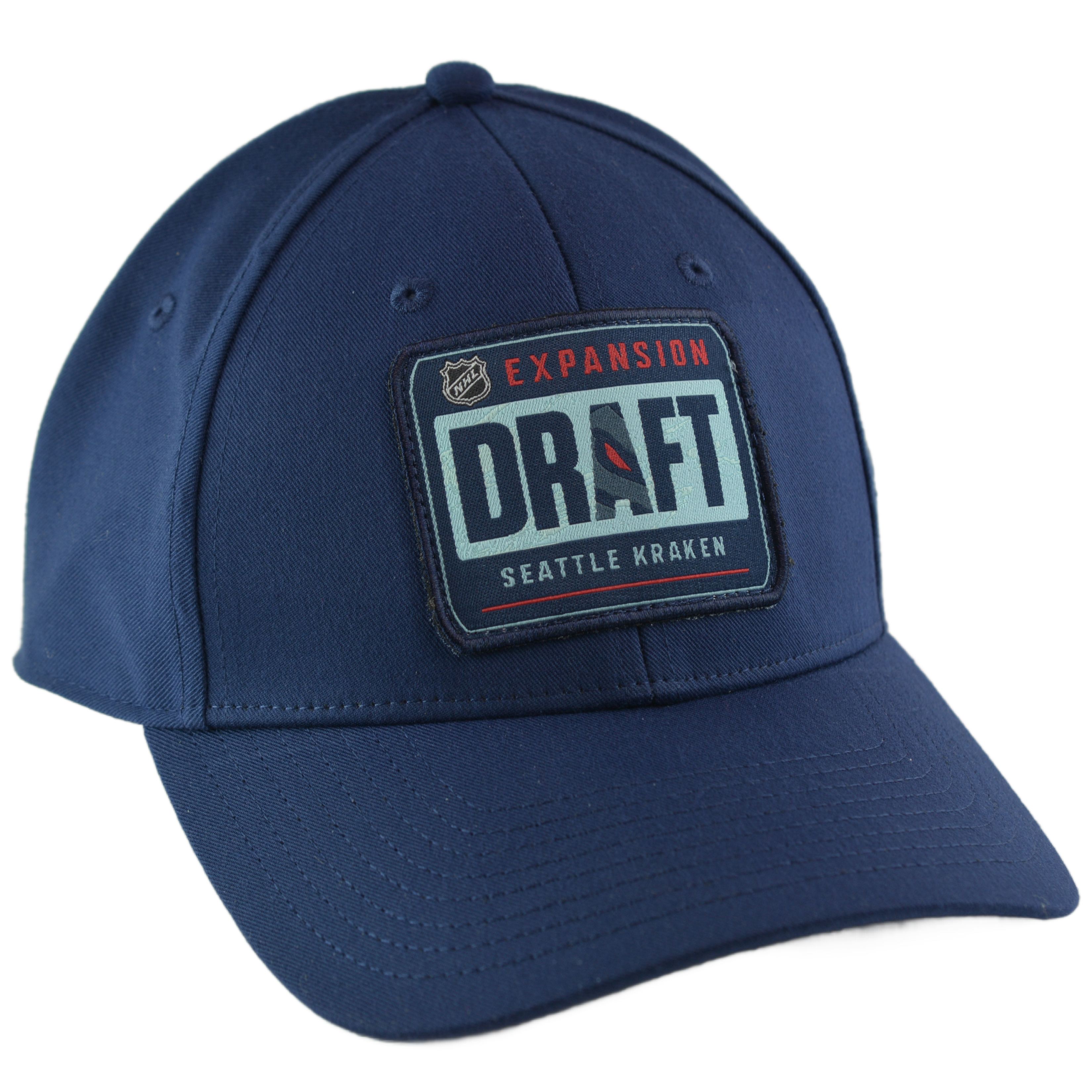 Seattle Kraken Expansion Team Structured Men's NHL Blue Adjustable Hat by Fanatics Position 3