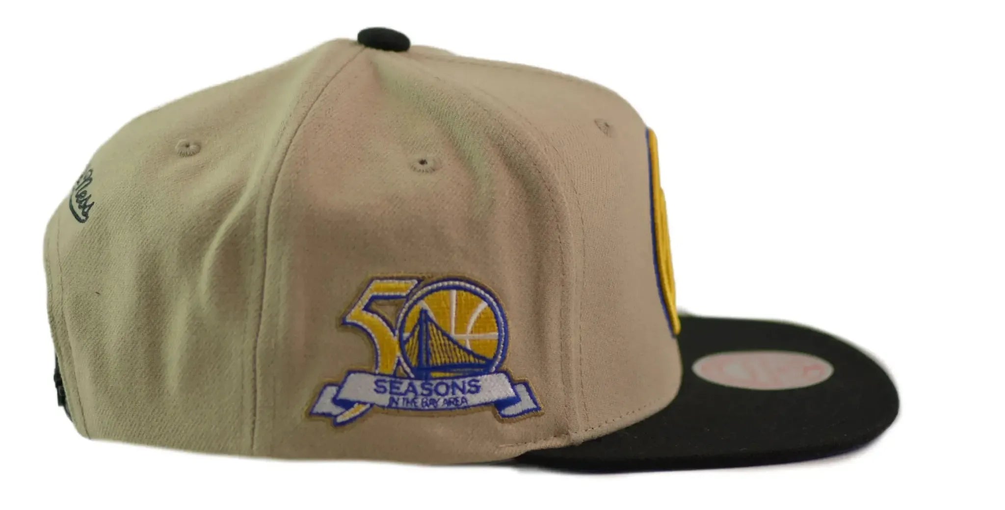 Golden State Warriors Dress Code Khaki Mitchell & Ness NBA Snapback Hat