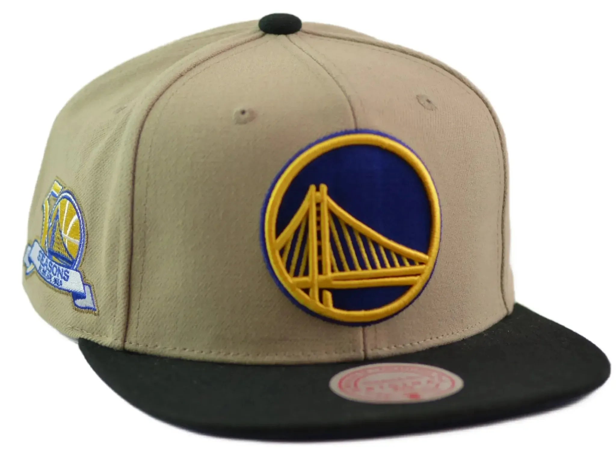 Golden State Warriors Dress Code Khaki Mitchell & Ness NBA Snapback Hat