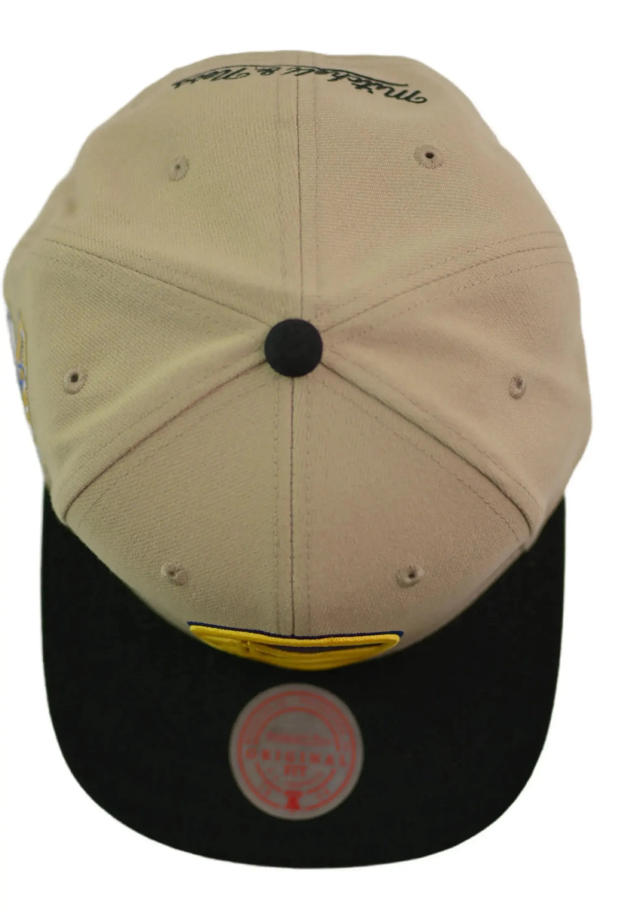 Golden State Warriors Dress Code Khaki Mitchell & Ness NBA Snapback Hat