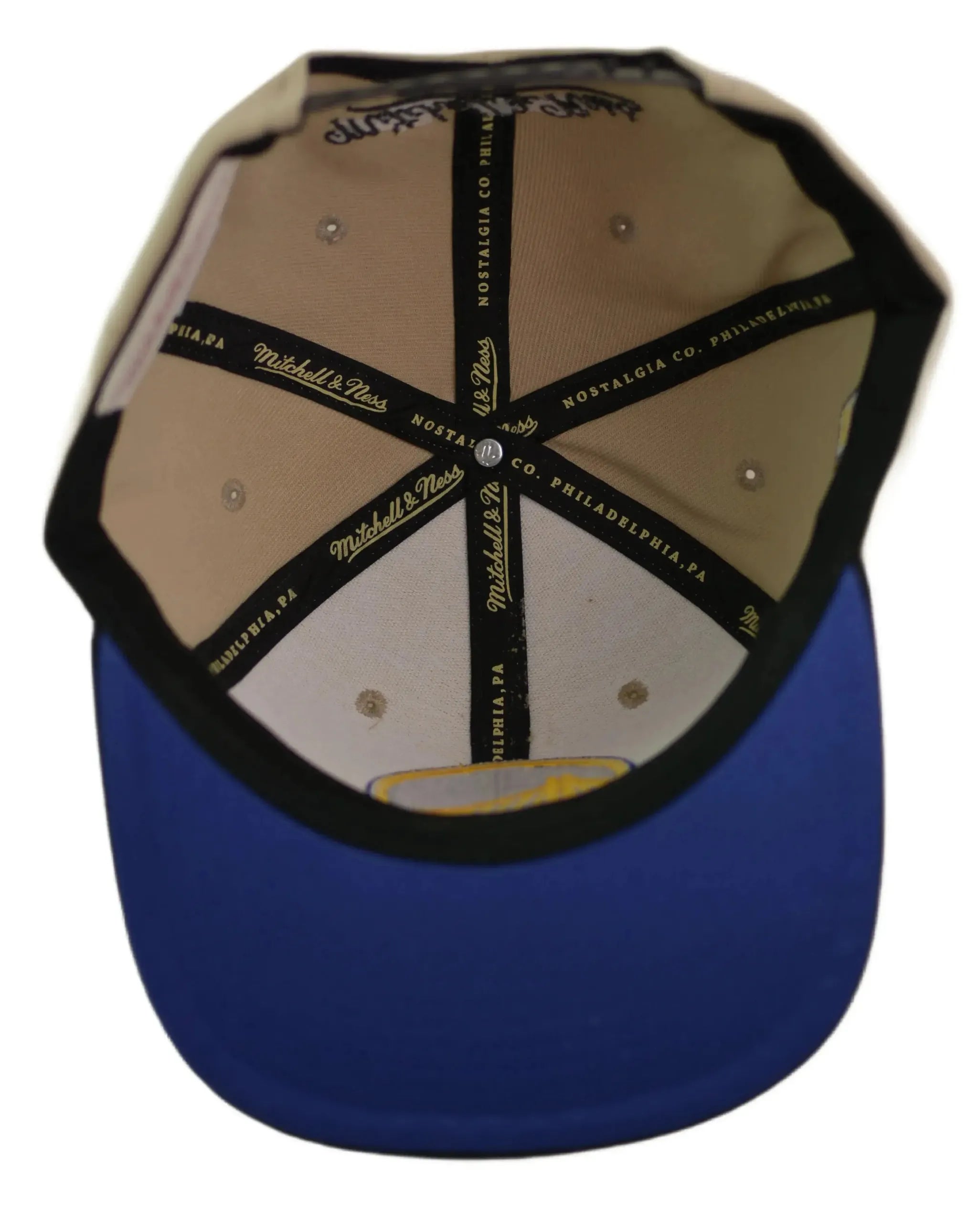 Golden State Warriors Dress Code Khaki Mitchell & Ness NBA Snapback Hat