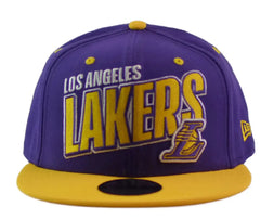 Los Angeles Lakers New Era 9FIFTY Stacked Slant 2-Tone Snapback Hat