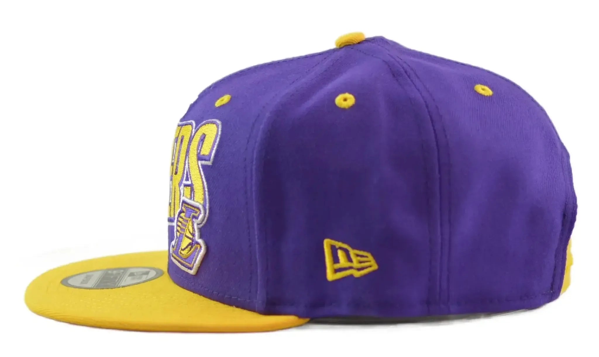 Los Angeles Lakers New Era 9FIFTY Stacked Slant 2-Tone Snapback Hat