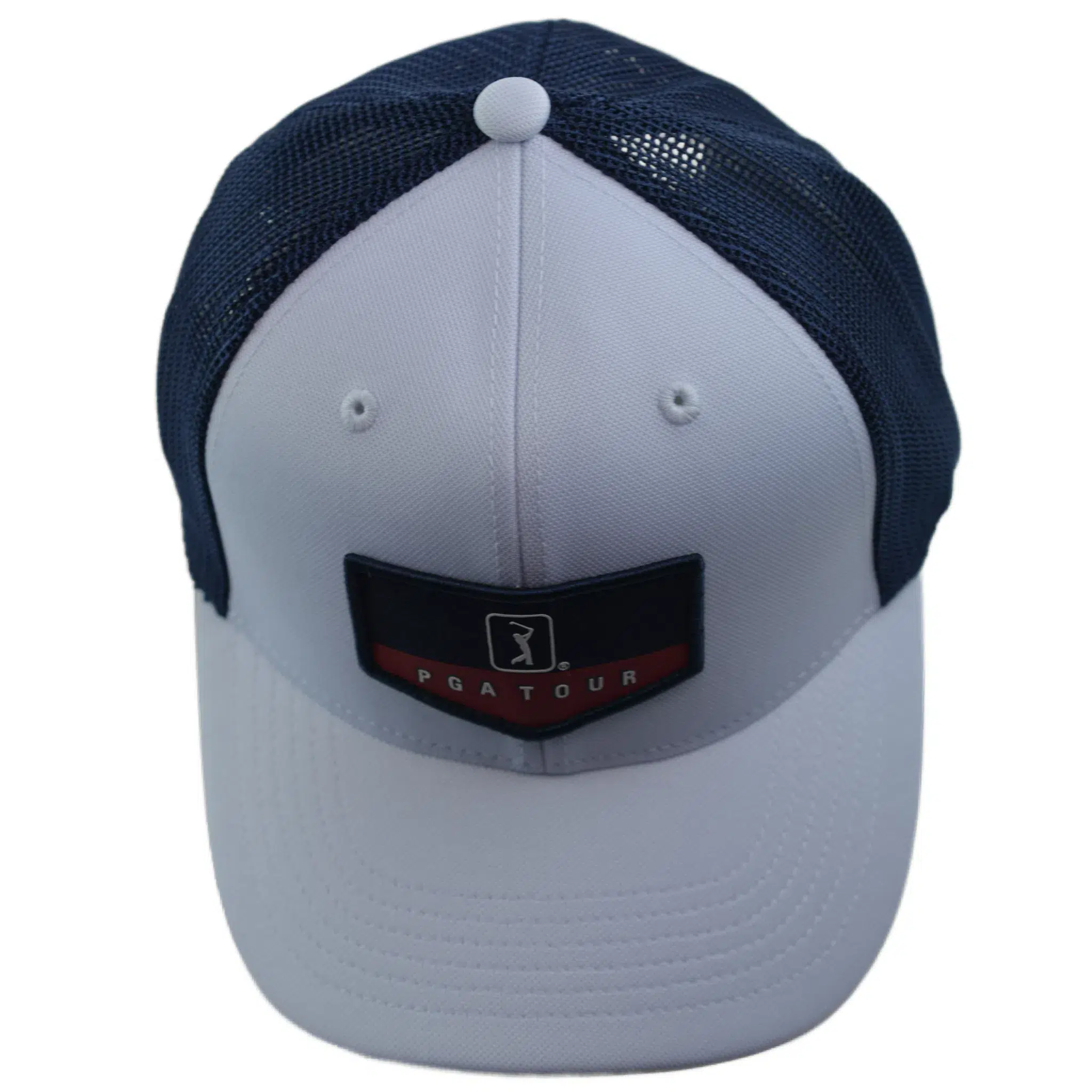 PGA Tour Pro Series Lightweight White & Blue Adjustable Golf Hat