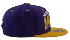 Los Angeles Lakers New Era 9FIFTY Stacked Slant 2-Tone Snapback Hat
