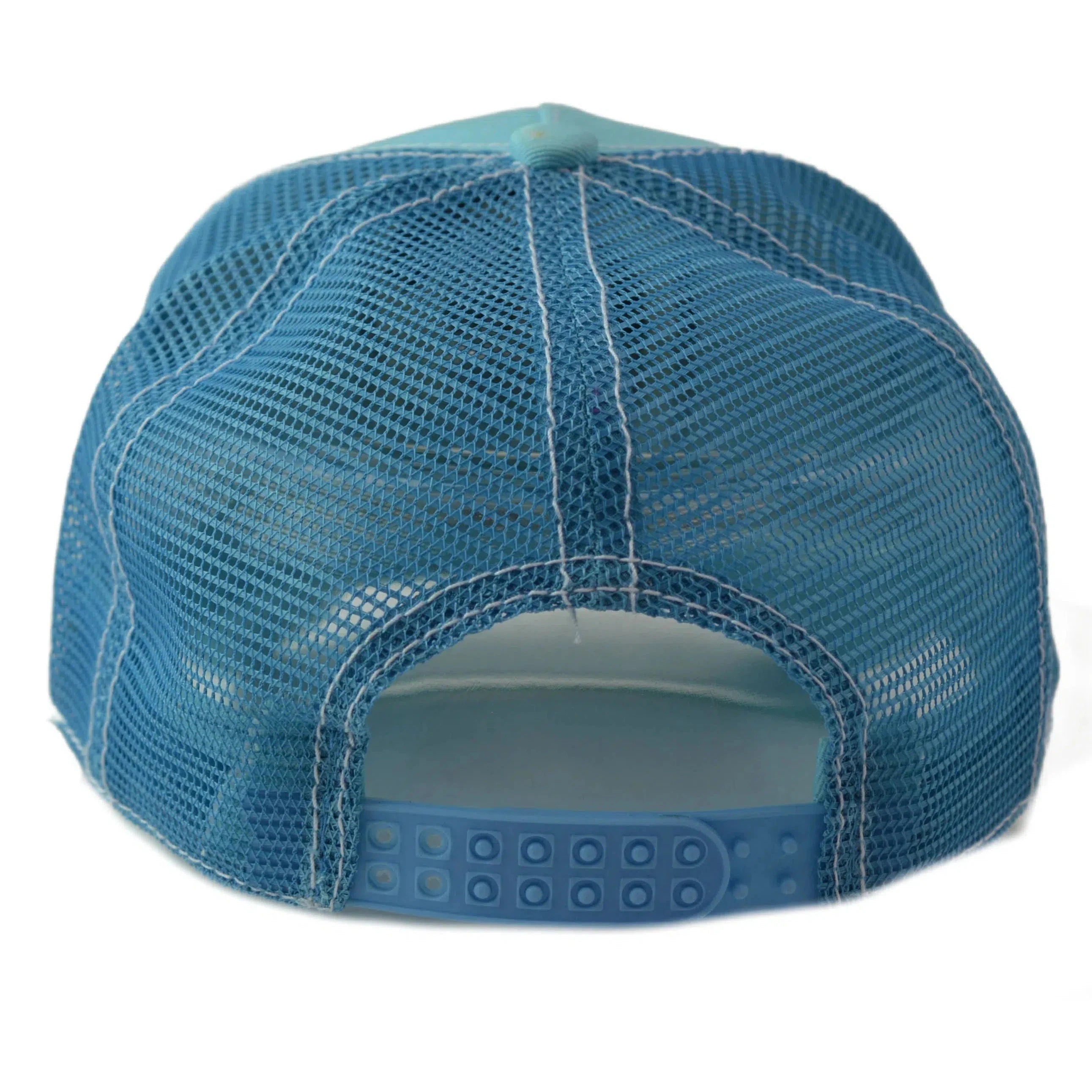 RAWGEAR Gym Gear Tiger Logo Light Blue Contrast Stitch Trucker Cap Snapback Hat