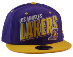 Los Angeles Lakers New Era 9FIFTY Stacked Slant 2-Tone Snapback Hat