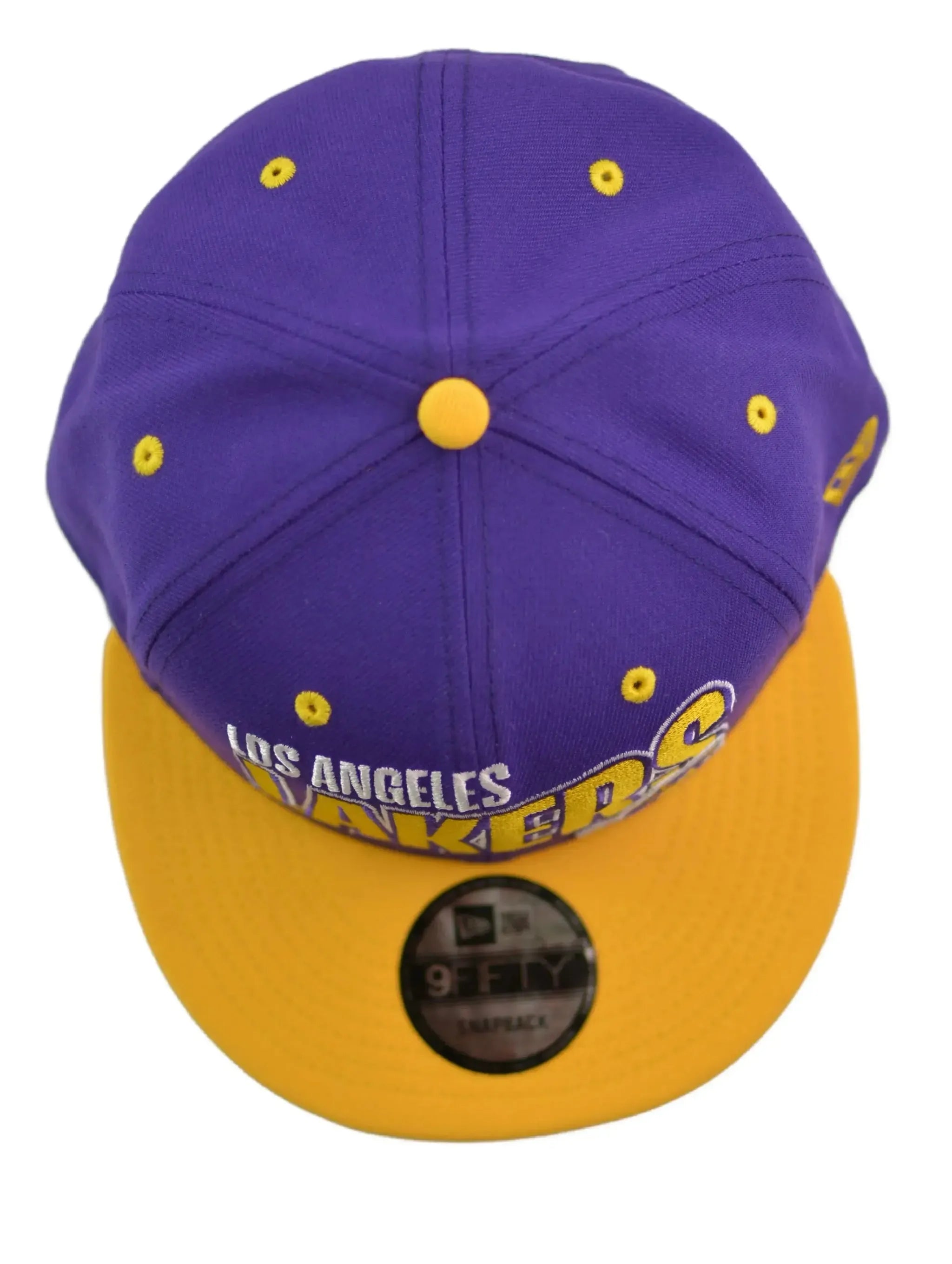 Los Angeles Lakers New Era 9FIFTY Stacked Slant 2-Tone Snapback Hat