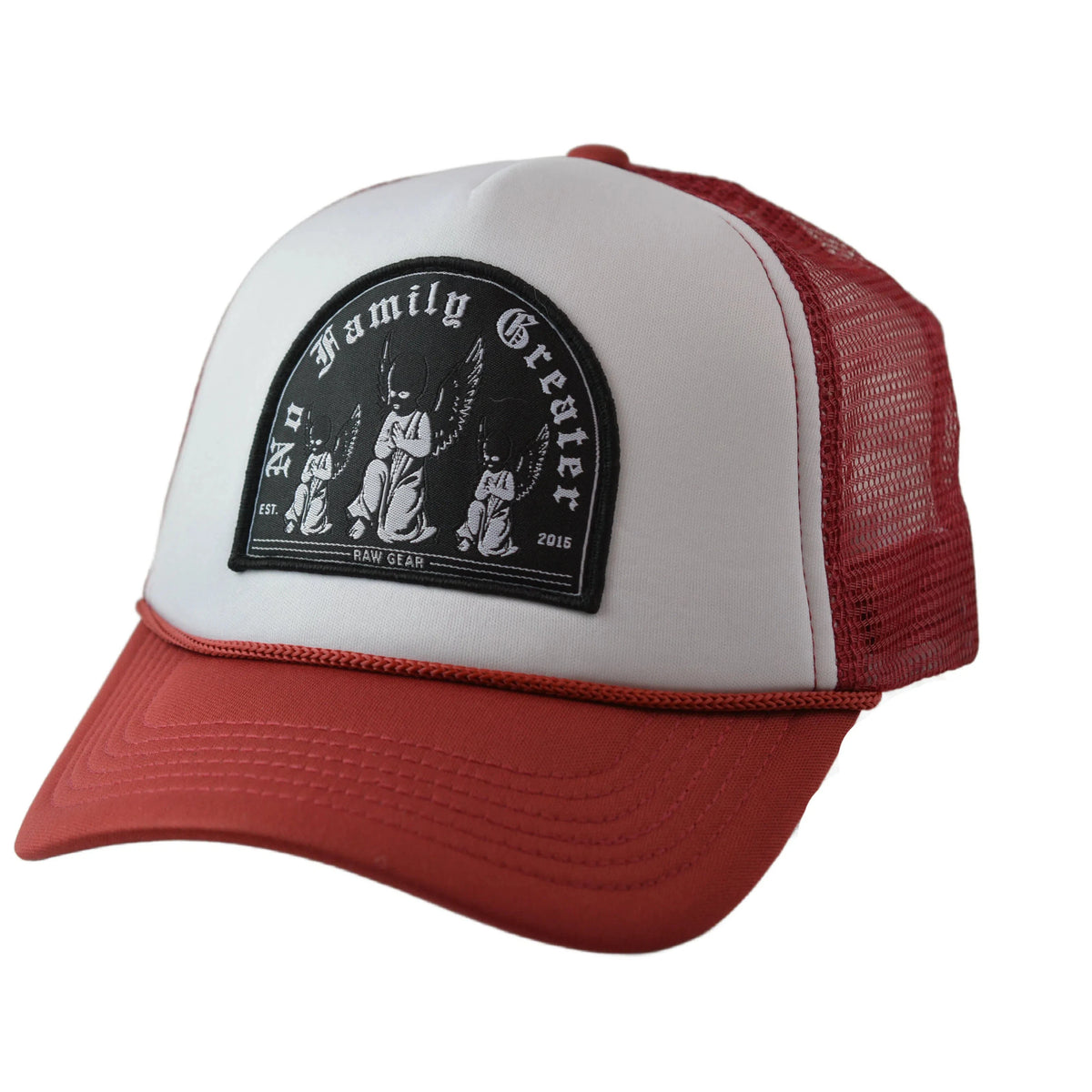 RAWGEAR By Any Means Red & White Two-Tone Classic Snapback Trucker Hat