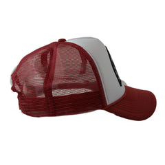 RAWGEAR By Any Means Red & White Two-Tone Classic Snapback Trucker Hat