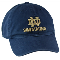 Notre Dame Fighting Irish NCAA Swimming Blue Relaxed Fit Adjustable Cap Dad Hat