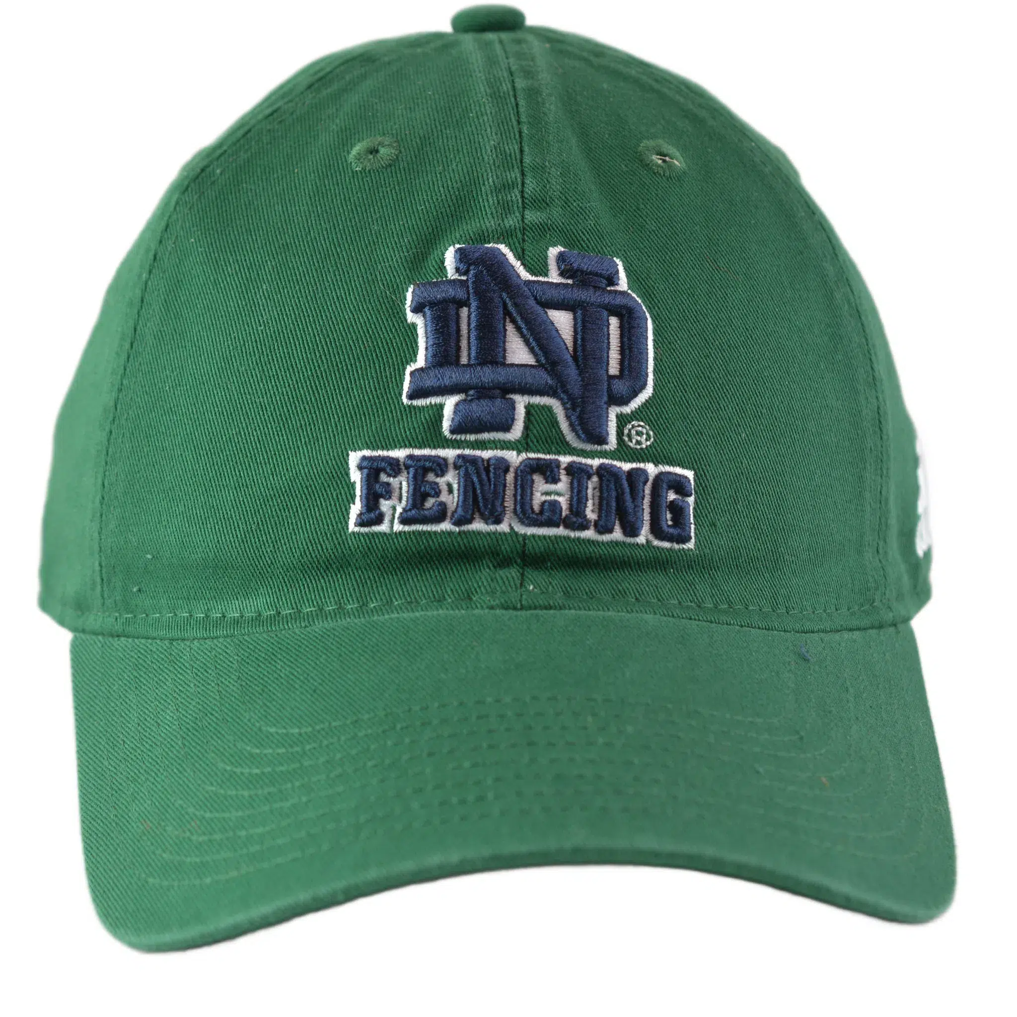 Notre Dame Fighting Irish Fencing Green Relaxed Fit Adjustable Cap Dad Hat by Adidas